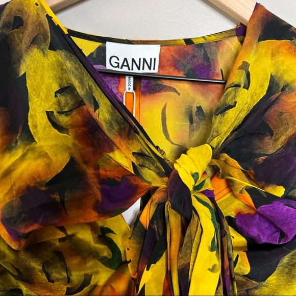Ganni Floral Pattern Midi Dress - Picture 9 of 16